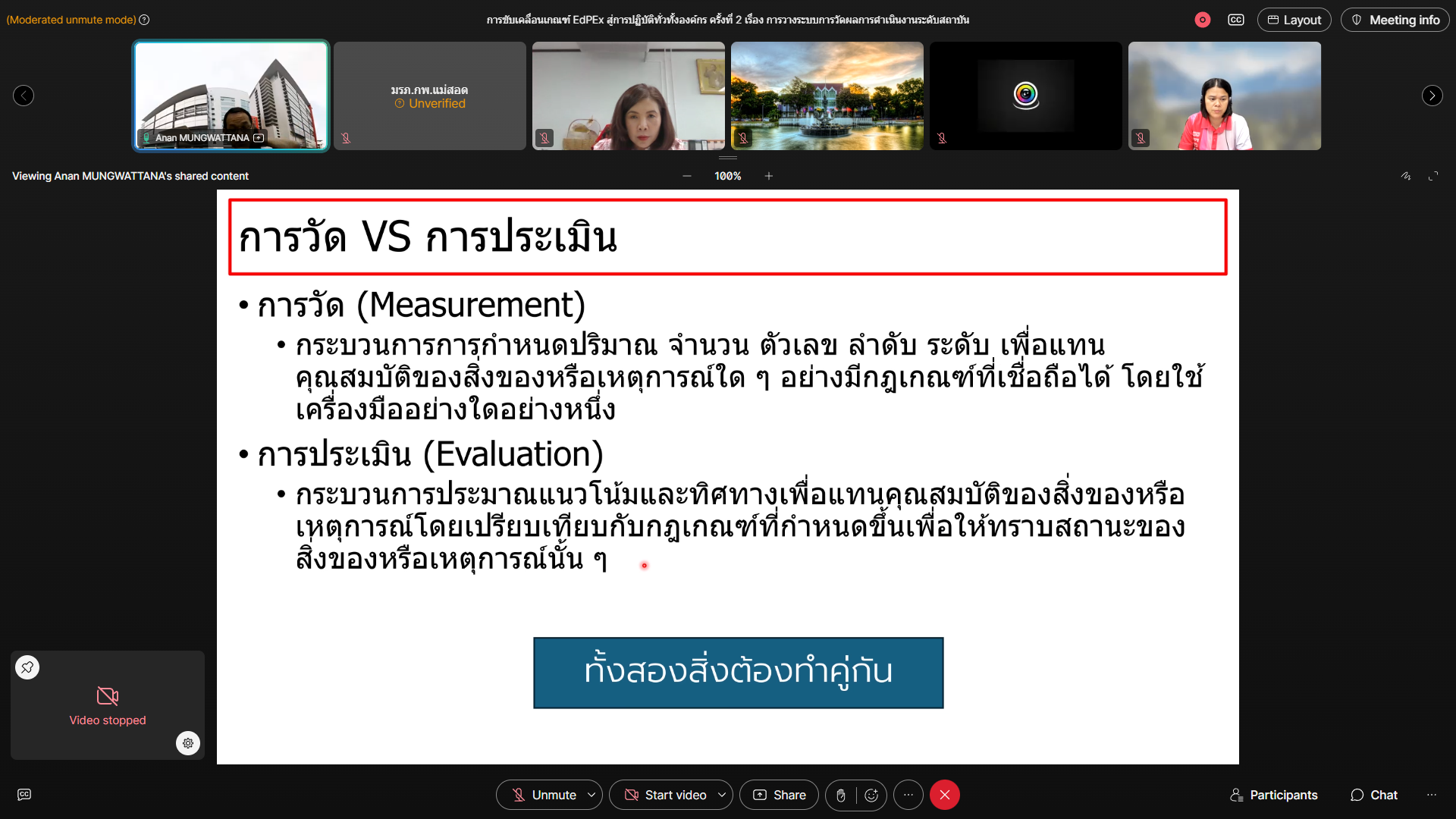 2. ร่วมประชุมการขับเคลื่อน EdPEx สู่การปฏิบัติทั่วทั้งองค์กร ครั้งที่ 2